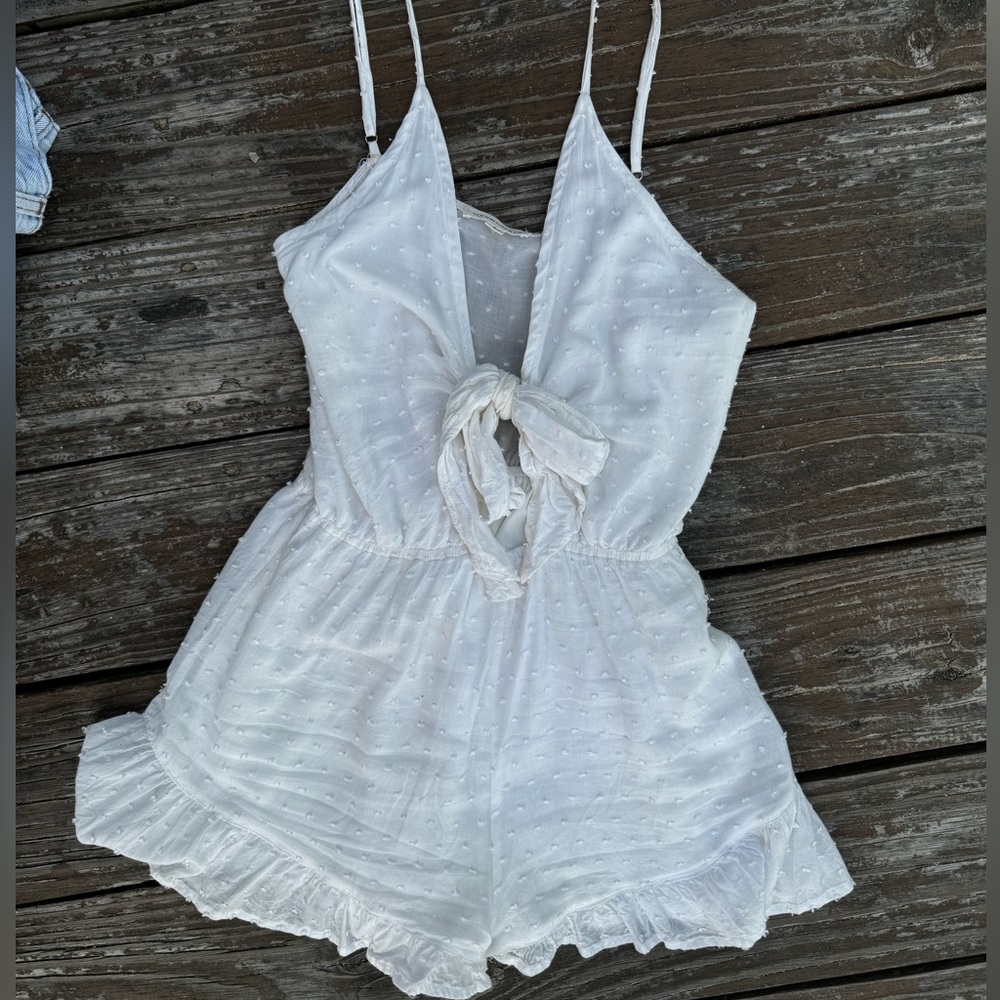 White beachy romper